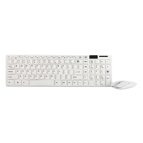 Ordinateurs Tablettes Intelligentes PC USB Sans Fil 2.4GHZ Kit Combiné Clavier Et Souris Blanc