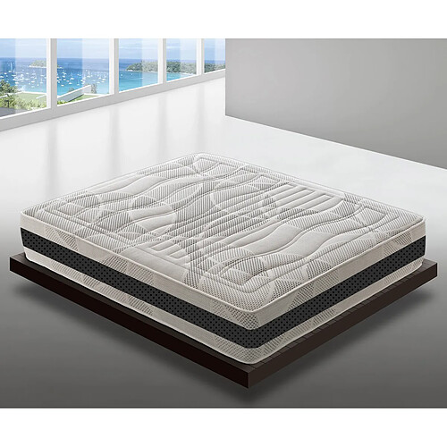 Materassi&Doghe Matelas 90X200 à mémoire de forme 11 zones différenciées 28cm de hauteur modèle Deluxe