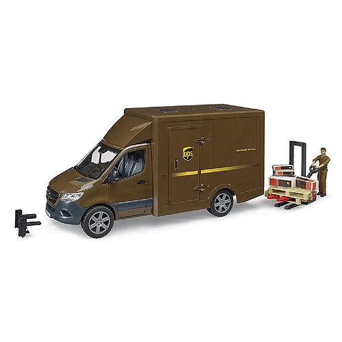 Bruder Camion UPS Mercedes Benz Sprinter avec conducteur et accessoires