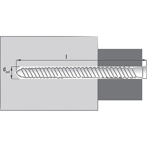 Scellit Boîte 50 Vis fixation directe RX 7.5x180 mm SCELL-IT - Tête ronde fine - 6 pans creux - RX180