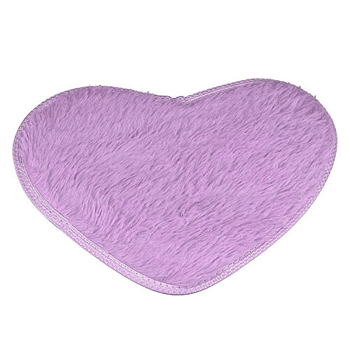 Wewoo Tapis de Bain Antidérapants en Forme de Coeur de Décoration de MaisonTaille 30 * 40CM Violet