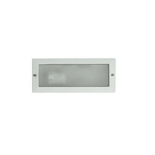 faro Applique encastrée de jardin Liso Polycarbonate,moulé Aluminium blanc 1 ampoule 10cm