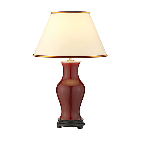 Elstead Lighting Lampe de table avec abat-jour rond conique, Oxblood