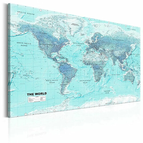 Paris Prix Tableau Imprimé World Map : Sky Blue World 60 x 90 cm