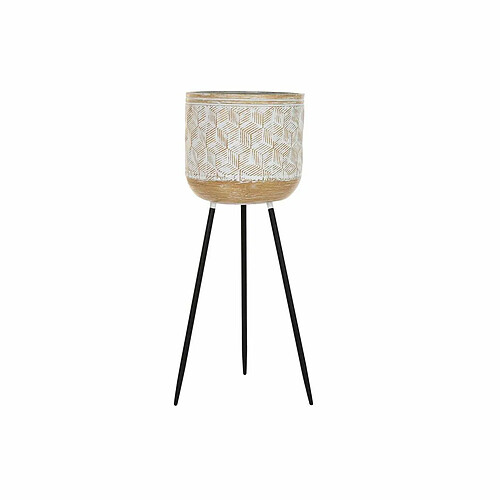 Cache-pot DKD Home Decor Métal Blanc Bicolore (31 x 31 x 86 cm)