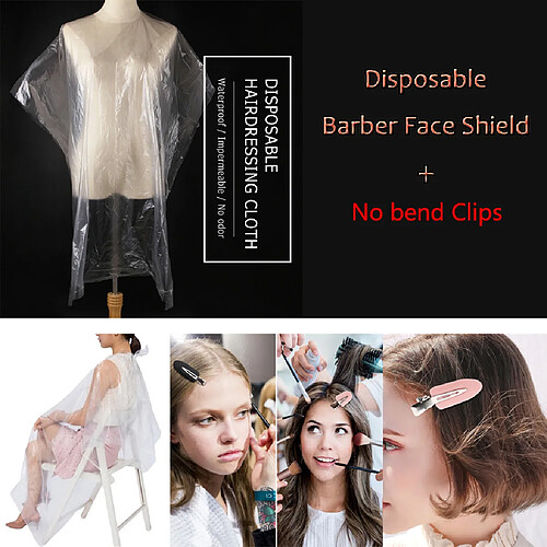 300 PC Jetable Coupe De Cheveux Cape Salon De Coiffure Robes Capes Tablier +