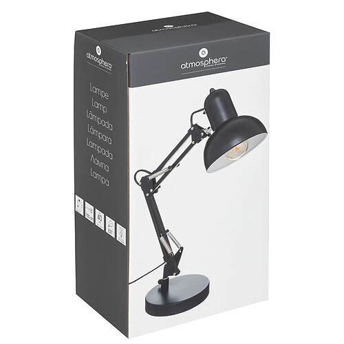 Atmosphera, Createur D'Interieur Lampe arc Bren H55,8cm Noir - ATMOSPHERA