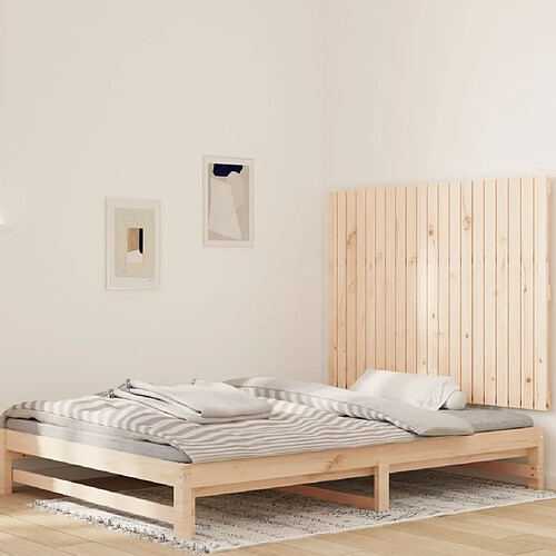 vidaXL Tête de lit murale 127,5x3x90 cm Bois massif de pin