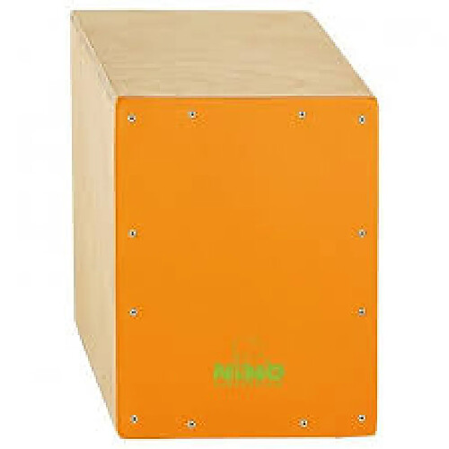 CAJON NINO 33cm, BOULEAU, FACADE ORANGE