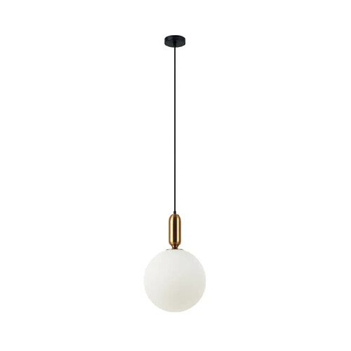 Luminaire Center Suspension Aldeva Verre,Acier Antique Bronze