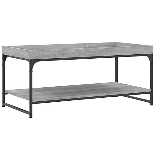 ComfortXL Table Basse Sonoma Gris 100x49x45 Cm Bois D'ingénierie