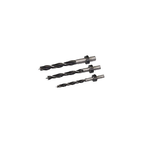 3 mèches hélicoïdales à bois avec butée réglable D. 6, 8 et 10 mm - 342613 - Silverline