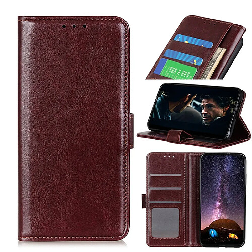 Etui en PU Cheval fou marron pour votre Xiaomi Mi 10 5G/Mi 10 Pro 5G