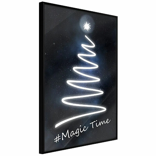 Paris Prix Affiche Murale Encadrée Bright Christmas Tree 20 x 30 cm Noir