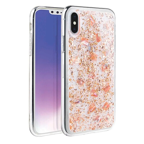 uniq etui lumence transparent iphone xs max rózowo-zloty/rosedale rose gold