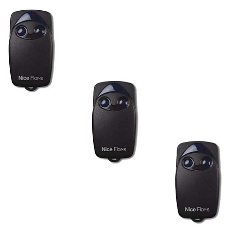 Pack de 3 Télécommandes NICE FLO2R-S pour portail et porte de garage