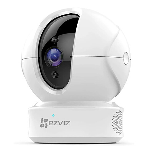 Chrono La caméra de surveillance Wifi C6CN 1080P est compatible avec Alexa Google home, caméra IP intérieure 2,4 GHz avec vision nocturne, mode confidentialité, audio bidirectionnel, suivi de mouvement intelligent(Blanc)