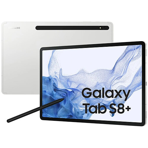 Tablette Samsung Galaxy Tab S8+ 12,4" Qualcomm Snapdragon 8 Gen 1 8 GB RAM 128 GB Argenté