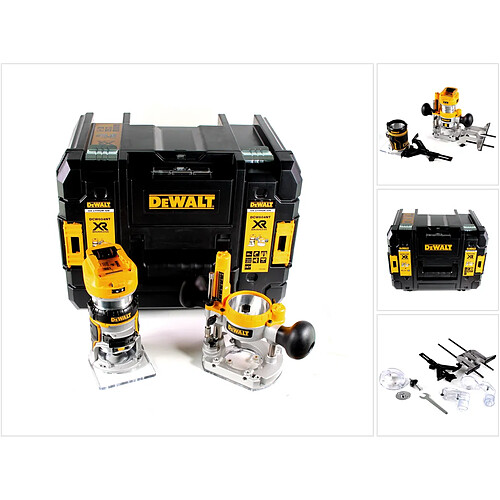 Affleureuse défonceuse sansfil XR Dewalt DCW604NT 18 V sans batterie ni chargeur coffret Tstak