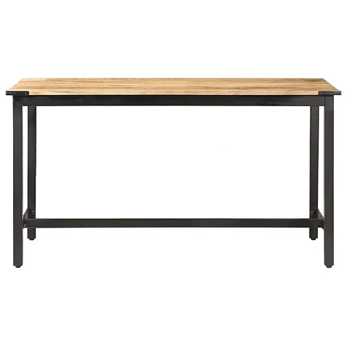 Maison Chic Table de salle à manger,Table à dîner 140x70x76 cm Bois de manguier brut -GKD17508