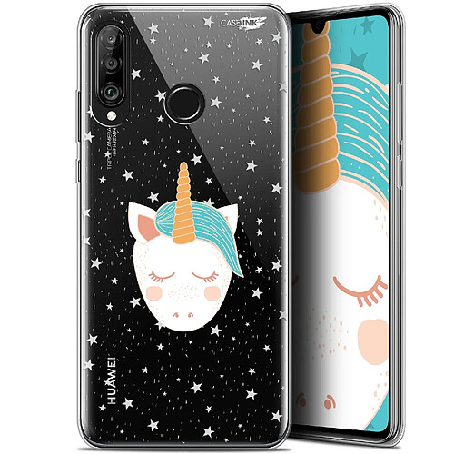 Caseink Coque arrière Huawei P30 Lite (6.2 ) Gel HD [ Nouvelle Collection - Souple - Antichoc - Imprimé en France] Licorne Dors