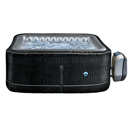 NetSpa Spa gonflable caiman carré noir - 4 places