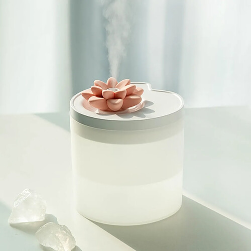 Universal Humidificateur de grande capacité 800ml USB Ultrasons Lotus Humidificateur d'arômes Diffuseur de brouillard frais Fabricant Humidificateur d'air pour le bureau à domicile | Humidificateur (rose)