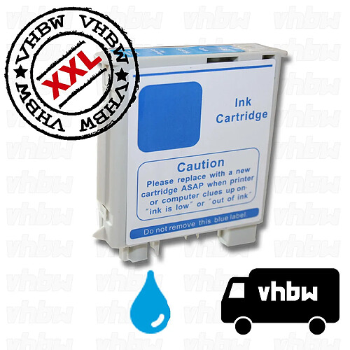 vhbw cartouche d'encre compatible cyan pour HP Officejet Pro K5300, K5400, K5400dn, K550, K550DTN, K550DTWN