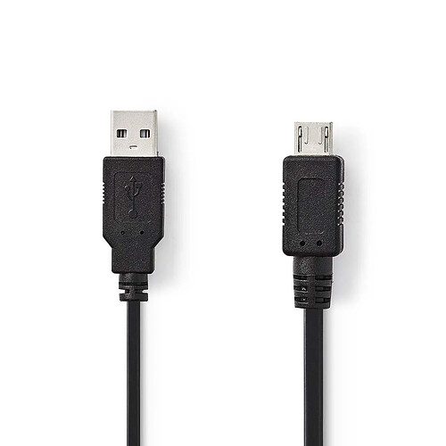 NEDIS Câble USB 2.0 A Mâle - Micro A Mâle 2,0 m Noir