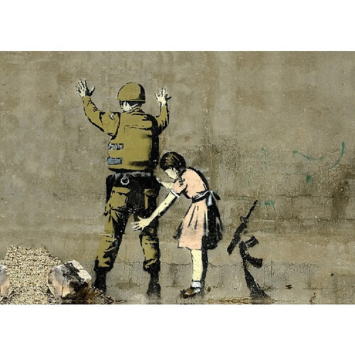 EPIKASA Impression sur Toile Banksy Recherche, Multicouleur, Polyester, 100x3x70 cm