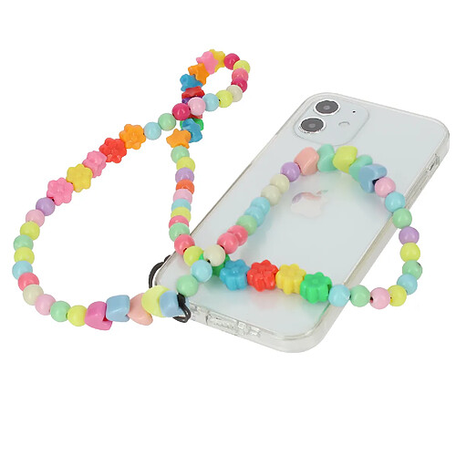 Avizar Bijou Téléphone Bracelet Fleurs et Cœurs 65cm Collection Summer Multicolore