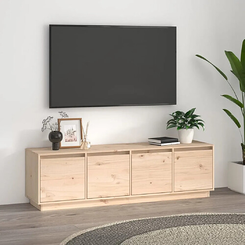 vidaXL Meuble TV 156x37x45 cm Bois de pin massif