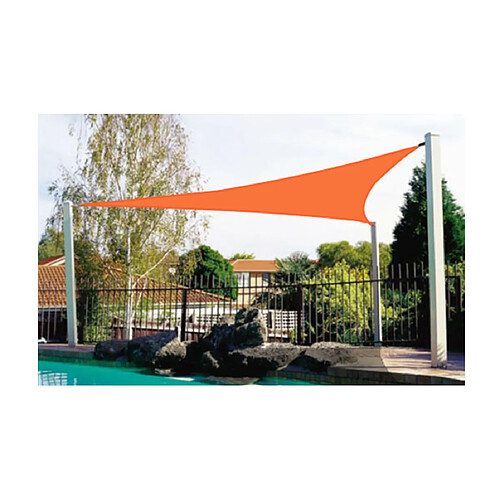 Universal Triangle voile 3 * 3 * 3 m jardin piscine jardin extérieur oxford tissu imperméable et UV filet d'ombre(Orange)