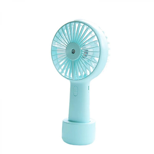 Ventilateur de Brumisation Portatif, 3 Vitesses Petit Ventilateur de Pulvérisation d'Eau Rechargeable à Piles de 2500 mah (bleu)