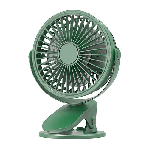 (vert) Ventilateur de Clip de bureau Ventilateur de Chargement USB Dortoir de Bureau Extérieur Mini Petit Ventilateur Électrique Portable