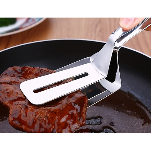 Wewoo Gadgets de cuisine pour aliments Pinces à rôtir BBQ en acier inoxydable à Pelles à steak de pelle à spatule