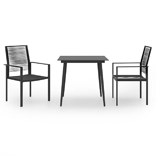 Salle à manger de jardin 3 pcs,Table et chaise à dîner -MN12025