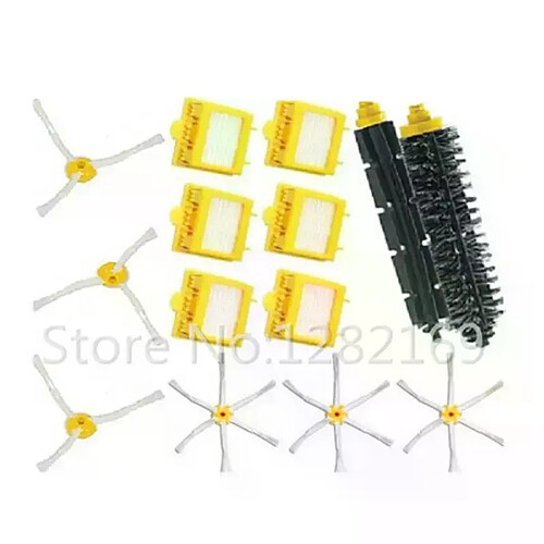 Kit de 6 filtres Hepa, 2 brosses à cheveux et 6 brosses latérales pour aspirateur Irobot Roomba série 700 770 780 790, accessoires