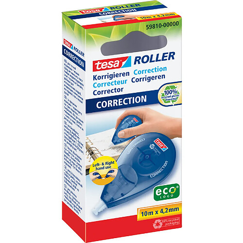 tesa ecoLogo Roller de correction jetable Sideway Roller, 1 ()