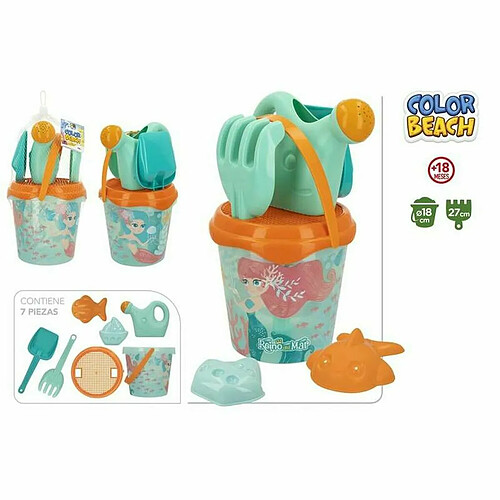 Color Baby Set de jouets de plage Colorbaby Queen of Sea 27 cm Ø 18 cm