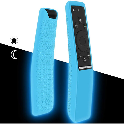 SANAG Housse Coque En Silicone Pour Samsung Tv Telecommande Bn59 Series, Antichoc Antiderapant Remote Case Cover etui De Protection Pour Samsung Smart 4K Tv Telecommande(Nightglow Blue)