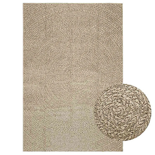 vidaXL Tapis ZIZUR beige 140x200 cm aspect de jute intérieur extérieur