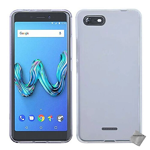 Htdmobiles Coque silicone gel fine pour Wiko Tommy 3 + film ecran - BLANC TRANSPARENT