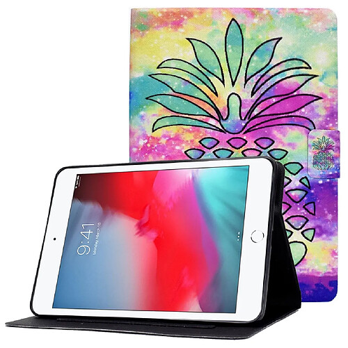 Etui en PU anti-chocs avec support pour votre iPad mini (2019) 7.9 pouces/mini 4/3/2/1 - Ananas coloré