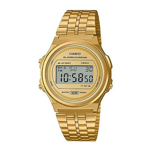 Montre vintage - CASIO - Multifonctions - Doree