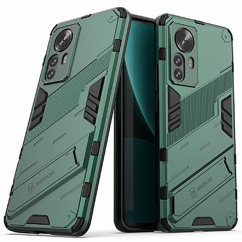 Coque en TPU antichoc avec béquille vert pour votre Xiaomi 12 Pro 5G