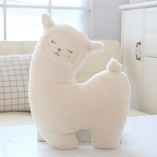 Universal 43 cm Couple mignon poupée alpaca dans un oreiller de mouton chaud en peluche en coussin