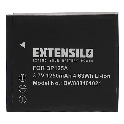 Vhbw EXTENSILO Batterie compatible avec Samsung HMX-T10BN, HMX-T10BP, HMX-T10ON, HMX-T10 appareil photo, reflex numérique (1250mAh, 3,7V, Li-ion)