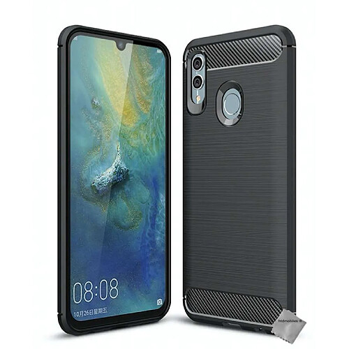 Htdmobiles Coque silicone gel carbone pour Huawei P Smart (2019) + verre trempe - NOIR