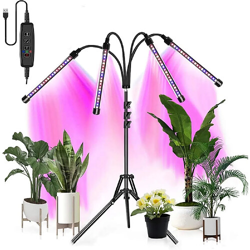 Lampe pliable pour plantes INF avec pied réglable et minuterie Black